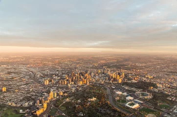 Poster Melbourne bij zonsopgang © nilsversemann