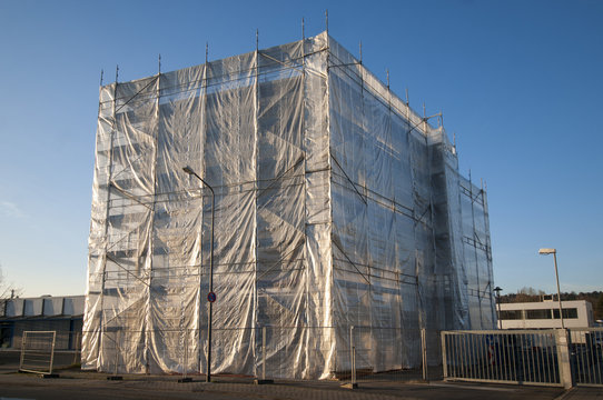 scaffold construction site