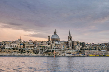Obraz na płótnie Canvas Valletta seafront skyline view, Malta