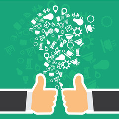 Thumbs Up ,app development concept