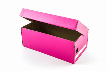 Pink shoe box.