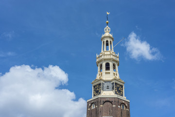 Obraz premium Montelbaanstoren tower in Amsterdam, Netherlands.