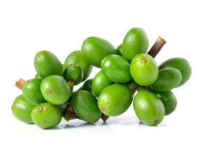 coffee beans on white background.