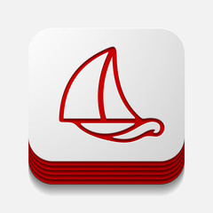 square button: sailboat