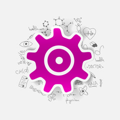 Drawing medical formulas: cogwheel