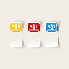 realistic design element: score board