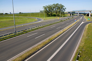 Fototapeta premium Highway near capital Zagreb in Croatia