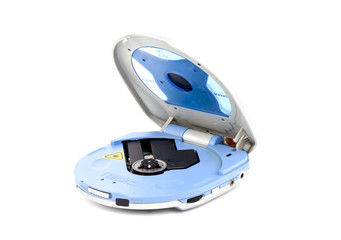 Portable Cd Player On White Background