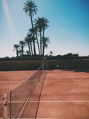 tropical tennis court