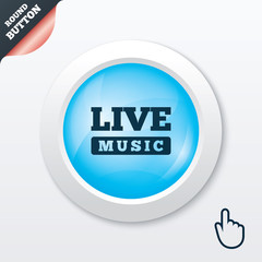 Live music sign icon. Karaoke symbol.