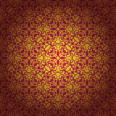 Abstract seamless  baroque background vector