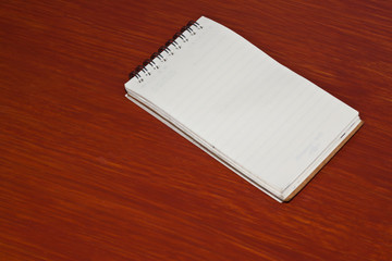 stationery on wood background