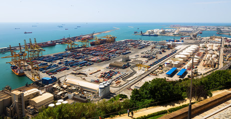 Port of Barcelona -  logistics port area © JackF