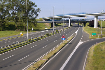 Highway in capital Zagreb in Croatia