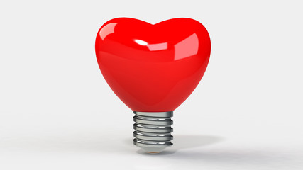 Heart bulb 3d