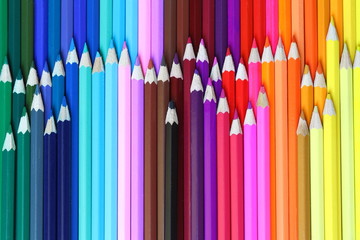 Crayons colored pencils background