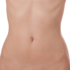 Toned slender female stomach or abdomen - obrazy, fototapety, plakaty