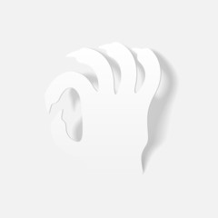 realistic design element: hand