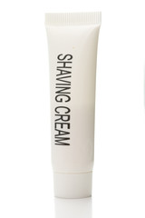 Shaving cream with white background