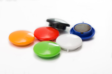 Colorful magnet with white background