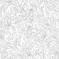 Fototapeta premium Black and white Seamless etno pattern. Vector.