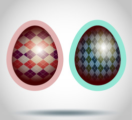 Set Easter egg illustration.