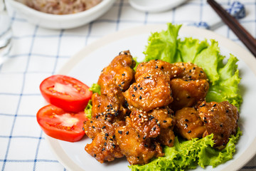 Chicken Teriyaki with sesame seeds