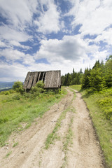 Gorce góry w paśmie Beskidów z widookiem na Tatry, 