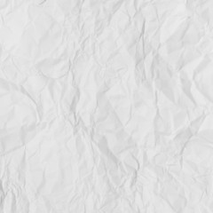 White crumpled paper for abstract background