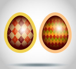 Set Easter egg illustration.