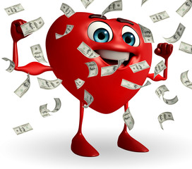 Heart Shape character with dollers