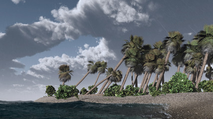 Thunder-storm on tropical island © Sergey Drozdov