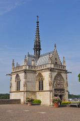 Fototapeta na wymiar Saint Hubert chapel at Royal Chateau at Amboise