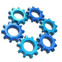 Blue gears