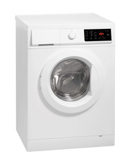 Washing machine isolated over white