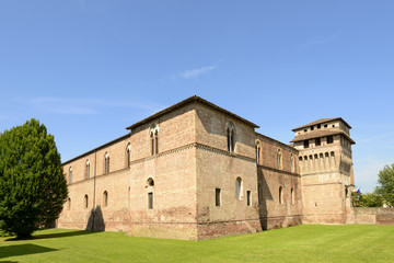 Fototapeta na wymiar Sforzesco Castle south west view, Pandino