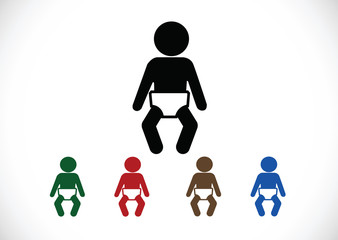 Pictogram child restroom icons