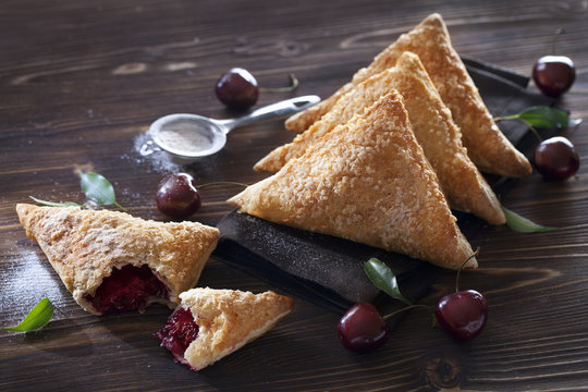 Puff Pastry Cherry Turnovers