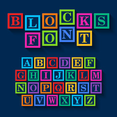 Learning Blocks font design
