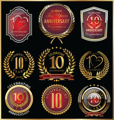 Anniversary golden labels