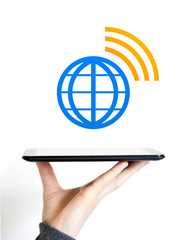 Business Icons signal planet tablet