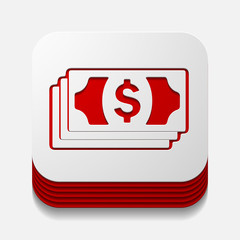 square button: money