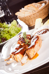 Delicious grilled pork ribs