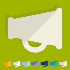 Flat design: megaphone