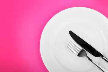 fork and knife on a plate