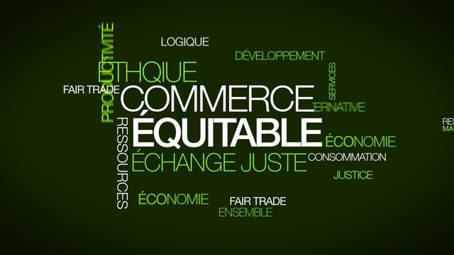 Commerce &eacute;quitable Fair trade nuage de mots tag cloud