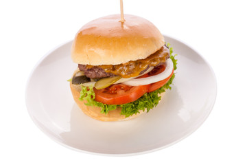 Cheeseburger with cole slaw