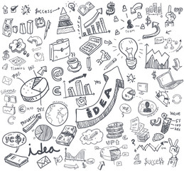 business doodles set