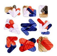 Collection of 9 arrow infographic layouts