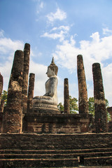 Ancient city and buddha statue.